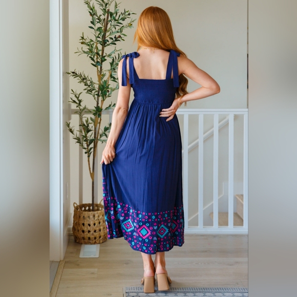 NWT Savanna Jane Midnight Magic Embroidered Maxi Dress - Picture 5 of 16